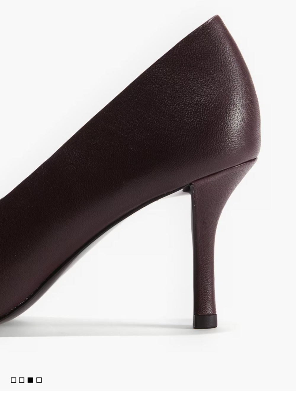 REAL LEATHER Classic Pointed Toe Pumps in Dark Brown. Like new! 37 - Picture 3 of 3